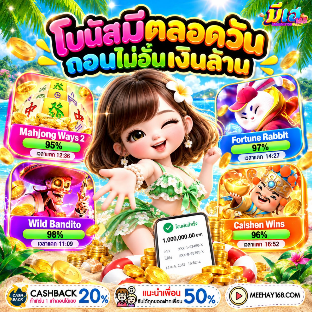 10รับ100สมาชิกใหม่ เติมเงินนิดเดียว แต่หวังผลก้อนโตแบบคนมีทรง